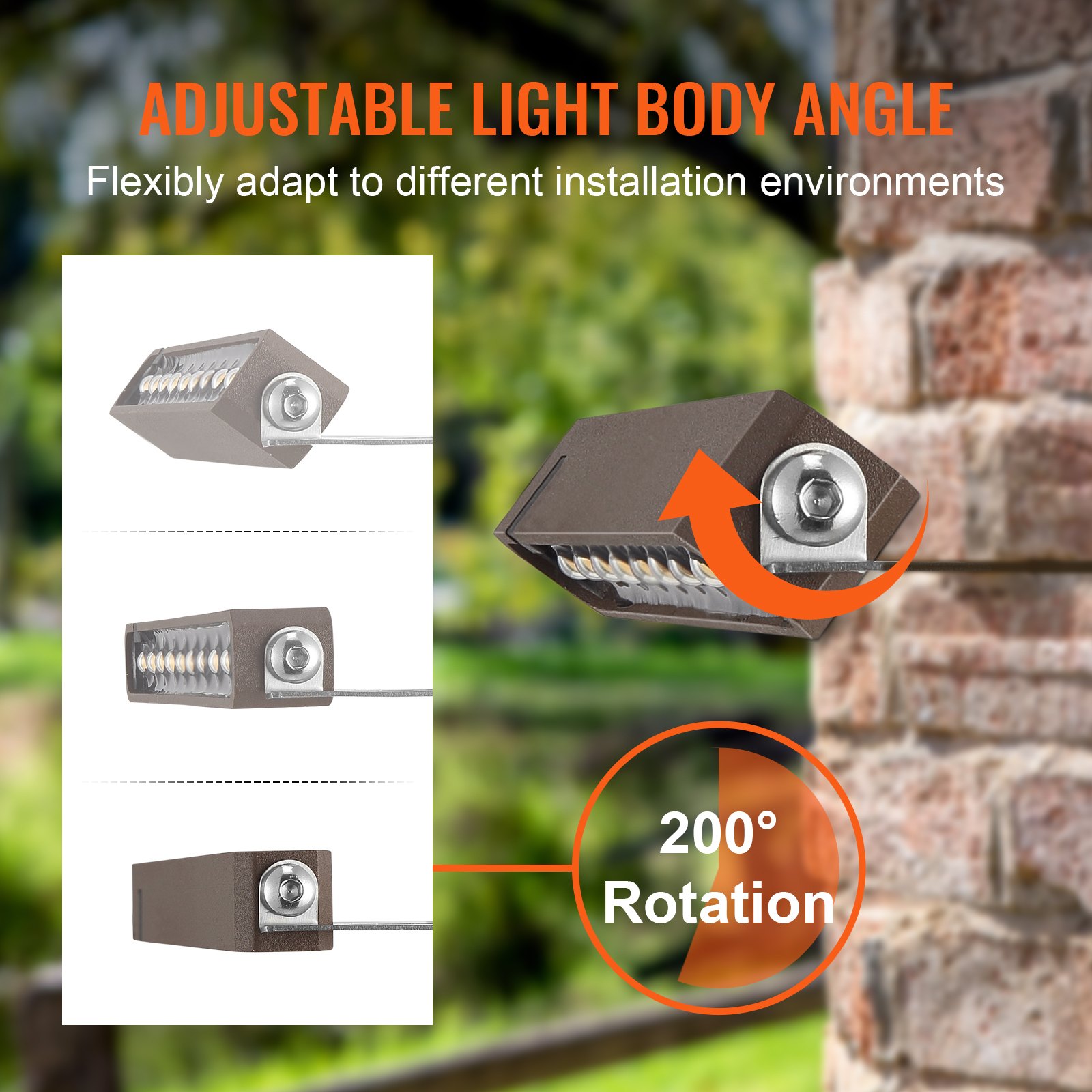 VEVOR LED Landscape Illumination, 6.8'' Wall Retention Lighting, 3W 12V-24V AC/DC Energy-Efficient Paver Illumination, IP68 Weather-Resistant Outdoor Pathway Lights, 3000K Adjustable Terrace Lights