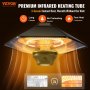 VEVOR Hanging Patio Heater 2000W Remote Control Electric Space Heater