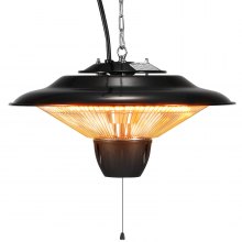 1500W Hanging Patio Heater Electric Infrared Adjustable for Porch Patio