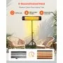 VEVOR Infrared Heater, 1500W Electric Space Heater with Remote Control, LED Screen w/ 3 Speeds & Timer, Outdoor/Outdoor for Patio,Porch,Dining Room,Studio