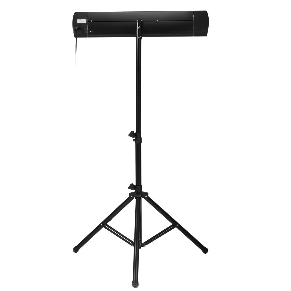 VEVOR Infrared Heater, 1500W Remote Control Electric Space Heater, LED Screen Patio Heater w/ 3 Speeds & Timer, Outdoor/Outdoor for Porch,Dining Room,Studio, with Stand & Mount to Ceiling/Wall,34in L