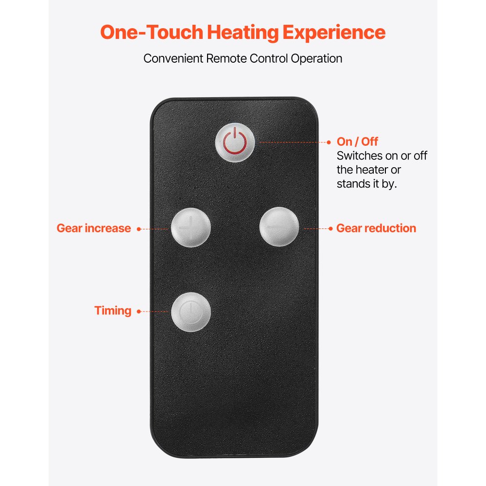 VEVOR Infrared Heater, 1500W Electric Space Heater with Remote Control, 2 Speeds & Easy Operate, Indoor/Outdoor for Patio Bedroom,Studio,Porch,Dining Room,Studio