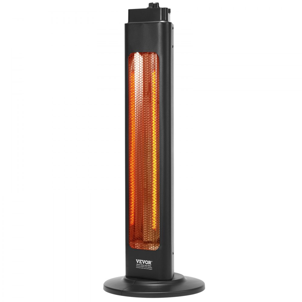 VEVOR Infrared Heater, 1500W Electric Space Heater with Remote Control & 3 Speeds & 24H Timer & Multiple Security Protections, Indoor/Outdoor for Bedroom,Studio,Porch,Dining Room,Studio