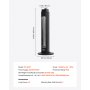VEVOR Infrared Heater, 1500W Electric Space Heater with Remote Control & 3 Speeds & 24H Timer & Multiple Security Protections, Indoor/Outdoor for Bedroom,Studio,Porch,Dining Room,Studio