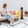 VEVOR Infrared Heater, 1500W Electric Space Heater with Remote Control & 3 Speeds & 24H Timer & Multiple Security Protections, Indoor/Outdoor for Bedroom,Studio,Porch,Dining Room,Studio