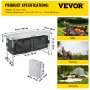 VEVOR Aluminum Portable Folding Camp Station with Storage Organizer & 4 Adjustable Feet Quick Installation for Outdoor Picnic Beach Party Cooking, Gray