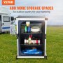 Masă de bucătărie de camping VEVOR, dulap de depozitare pentru gătit în aer liber, pliabil, portabil, ușoară, cu rafturi pe 3 niveluri, buzunare laterale și geantă de transport, Configurare ușoară pentru picnic, grătar, călătorii în RV