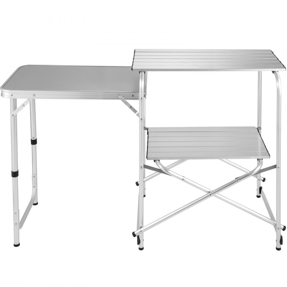 VEVOR Foldable Camping Kitchen Portable Outdoor Kitchen 47"w/ Carry Bag Aluminum