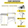 VEVOR Foldable Camping Kitchen Portable Outdoor Kitchen 47"w/ Carry Bag Aluminum
