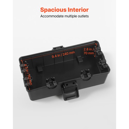 Caja Eléctrica Impermeable Exterior IP54 - Protege Enchufes, Regletas Y Temporizadores (32x21x13 Cm, Gris)