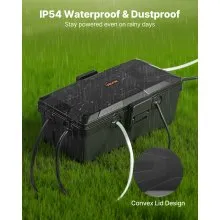 VEVOR Outdoor Electrical Box Waterproof, 9.4 x 4.3 x 2.8 in, IP54 Weatherproof Extension Cord Cover, Large Outlet Connection Box Plug Protector with 6 Cable Entry, for Power Strip, Holiday Light Decor