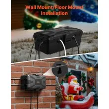 VEVOR Outdoor Electrical Box Waterproof, 9.4 x 4.3 x 2.8 in, IP54 Weatherproof Extension Cord Cover, Large Outlet Connection Box Plug Protector with 6 Cable Entry, for Power Strip, Holiday Light Decor