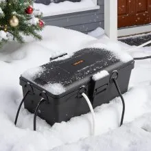 VEVOR Outdoor Electrical Box Waterproof, 9.4 x 4.3 x 2.8 in, IP54 Weatherproof Extension Cord Cover, Large Outlet Connection Box Plug Protector with 6 Cable Entry, for Power Strip, Holiday Light Decor
