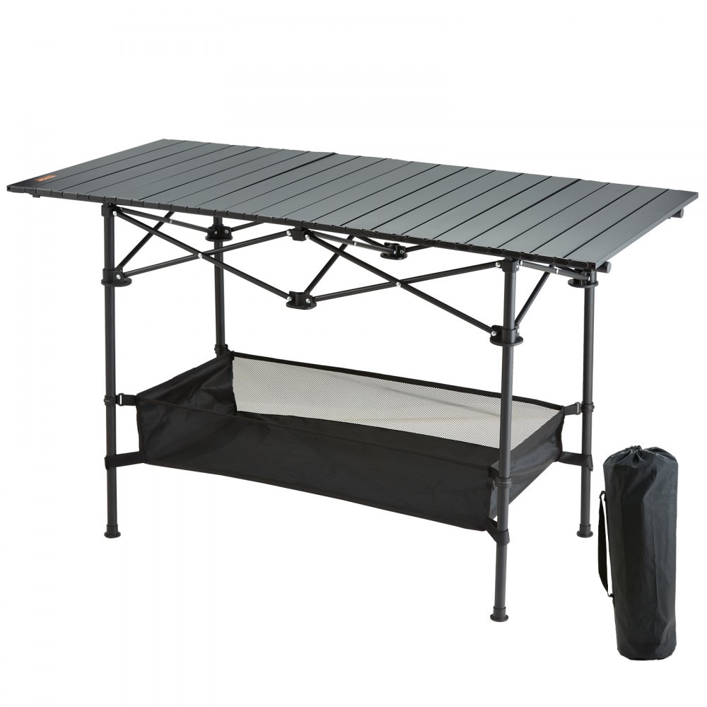 VEVOR Carbon Steel Camp Cooking Table 38 x 16 Inch with Three