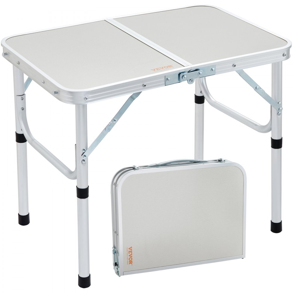 VEVOR Mesa plegable para acampar, mesas auxiliares portátiles para  exteriores de altura ajustable, mesa plegable liviana, mesa de trabajo
