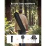 VEVOR Camping Folding Chair for Adults, Portable Heavy Duty Outdoor Quad Lumbar Back Padded Arm Chairs with Side Pockets, Cup Holder and Cooler Bag for Beach, Lawn, Picnic, Fishing, Backpacking, Black