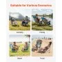 VEVOR Folding Beach Chair, High Back Camping Chairs for Adults, with Cup Pocket, Mesh Back, Carry Bag, Portable Extra Wide Seat Chair 330 lbs Heavy Duty Support, for Outdoor, Camp, Light Blue, 2 Pack