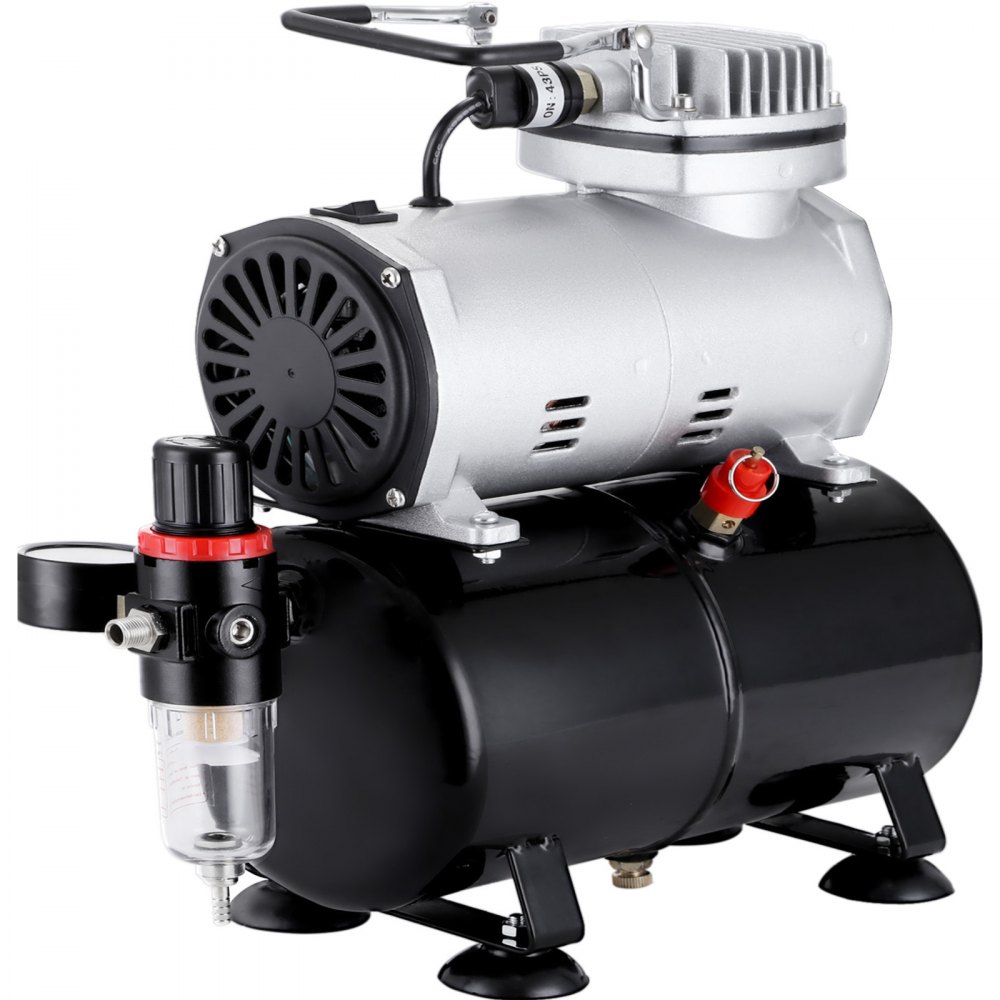 1/5HP Airbrush Air Compressor With 3L Air Tank Single Cylinder Nail Art Make Up