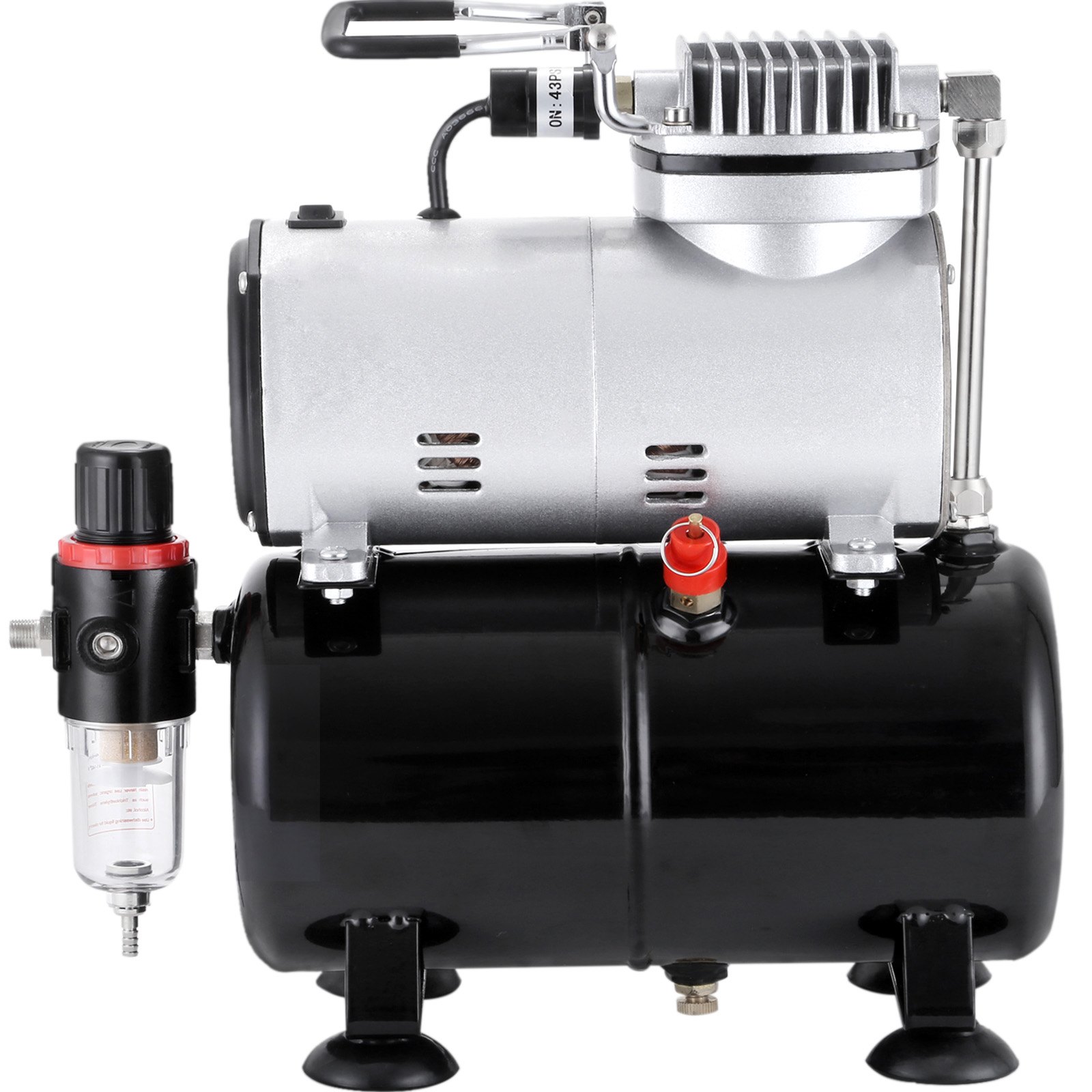 1/5HP Airbrush Air Compressor With 3L Air Tank Single Cylinder Nail Art Make Up