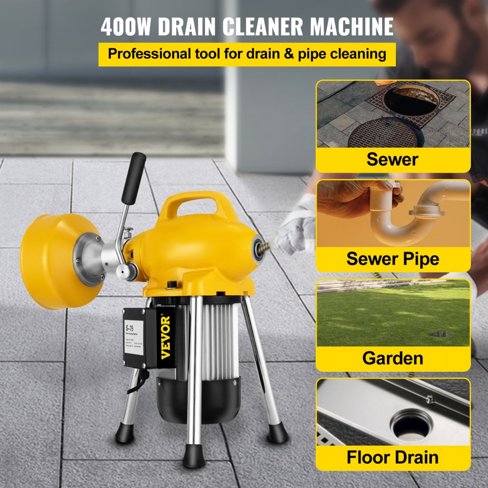 China Portable Sewer Sink Drain Cleaner Tools 4'' Unclogging Cleaner -  China Sewer Drain Cleaner, Drain Cleaning Machine