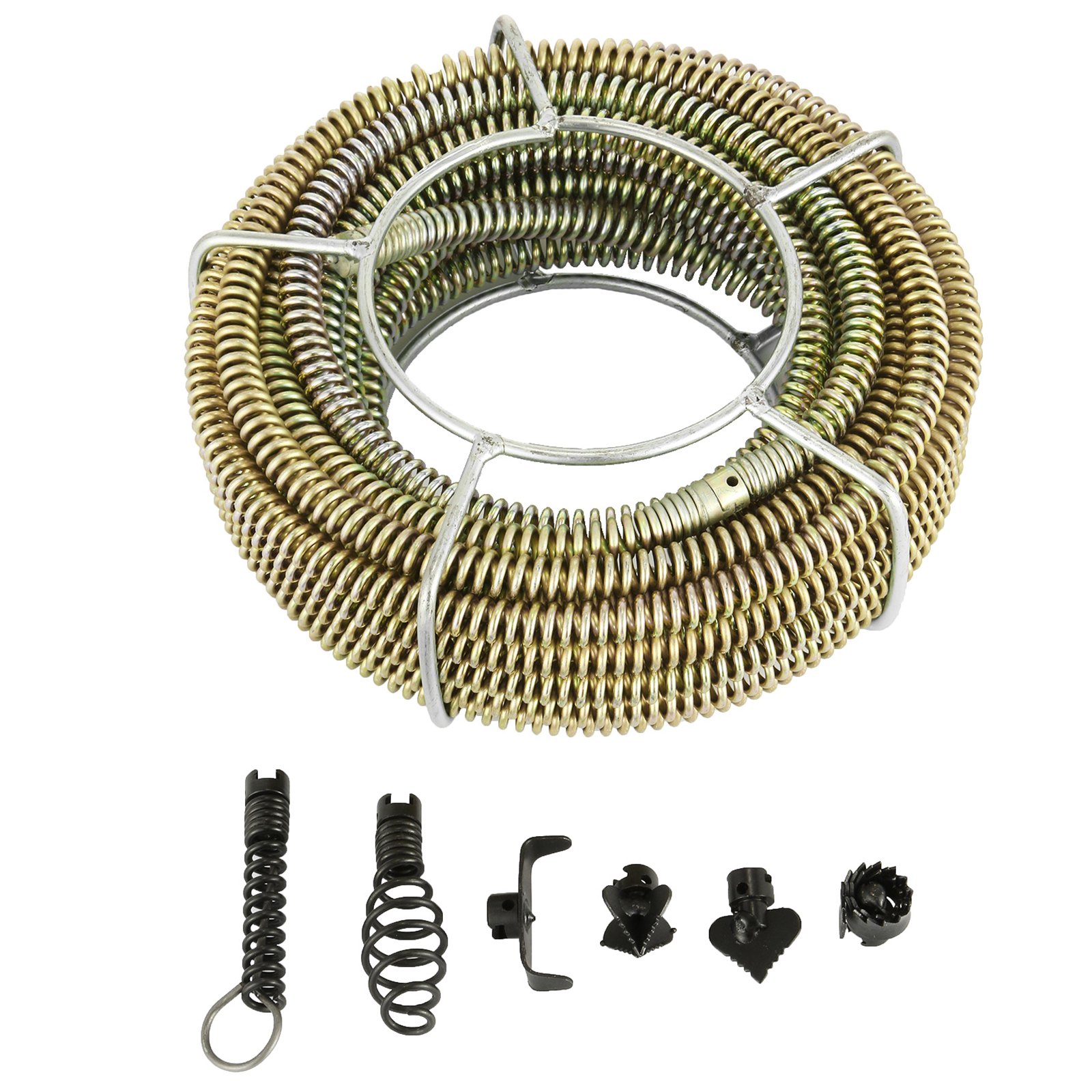 VEVOR Drain Cleaner Machine, 66Ft x2/3Inch Electric Drain Auger with 2 Cables for 3/4" to 4" Pipes, Power Spin with Autofeed Function & 6 Cutters, Sewer Snake for Toilet Sewer Bathroom Sink Shower