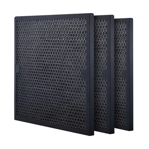 VEVOR Active Carbon Filters, 3 Pack, 15.7'' x 15.7'' Air Filter Replacement, High-efficient Stage 2 Filters Compatible w/ BlueDri & VEVOR Scrubber, Air Purifiers, Water Damage Restoration Equipment