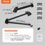 VEVOR Ski Snowboard Roof Rack 80.5 cm Universal Ski Rack for Car Roof with Lock