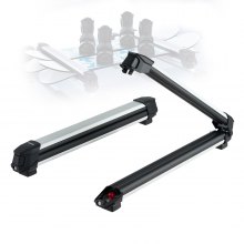 VEVOR Ski & Snowboard Roof Rack, Carry up to 6 Pairs of Skis or 4 Snowboards, 2 PCS Aluminum Universal Car Roof Rack with Lock & Rubber Padding, Carrier for Fishing Rod, Fit Most Slotted Crossbars