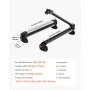 VEVOR Ski & Snowboard Roof Rack, Carry up to 6 Pairs of Skis or 4 Snowboards, 2 PCS Aluminum Universal Car Roof Rack Top Holder with Lock and Rubber Padding for Fishing Pole Rod, Fit Most Crossbars