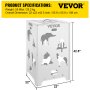 VEVOR Burn Barrel, 22x22x42.5 inch Burn Cage, Stainless Steel Cage Incinerator, Incinerator Barrel with Lid and Handle for Outdoors