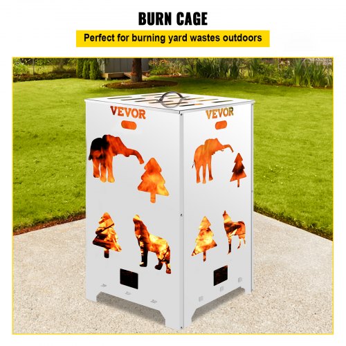 Vevor Burn Barrel Burn Drum Incinerator Barrel 14x14x24 Inch For Yard Waste