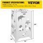 Vevor Burn Barrel Burn Drum Incinerador Barril 14x14x24 pulgadas para desechos de jardín