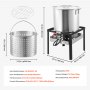 60 Qt Seafood Boiling Kit with Strainer Outdoor Crab Crawfish Cooking Pot