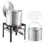 60 Qt Seafood Boiling Kit with Strainer Outdoor Crab Crawfish Cooking Pot