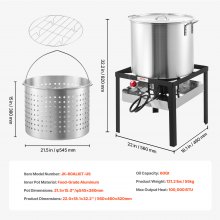 VEVOR 60 Qt Seafood Boiling Kit with Strainer Outdoor Crab Crawfish Cooking Pot