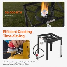 VEVOR 18 Qt Fish and Wing Fryer Aluminum Outdoor Propane Deep Fryer Kit 2 Basket