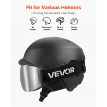VEVOR Frameless Ski Goggles, Spherical Lens with Silver Mirror Revo Coating, OTG Anti fog Snow Goggles for Men Women, TPU Frame & Ventilation Structure, Suitable for Skiing, Skating, Snowboarding