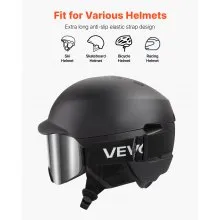 VEVOR Frameless Ski Goggles, Magnet Cylindrical Lens with Silver Mirror Revo Coating, OTG Anti fog Snow Goggles for Men Women, TPU Frame & Ventilation Structure, Fit for Skiing, Skating, Snowboarding
