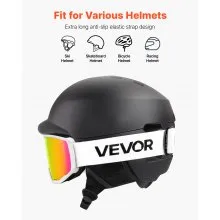 VEVOR Ski Goggles, Cylindrical Lens with Pink Revo Coating, OTG Anti fog Snow Goggles for Men Women Youth, TPU Frame & Ventilation Structure, Suitable for Skiing, Skating, Snowboarding, Cycling