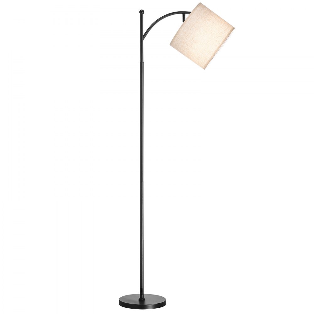 VEVOR Dimmable Floor Lamp, Color Temperature & Brightness Adjustable, Modern Standing Lamp with Remote Control, Foot Switch Floor Lamp for Living Room, Bedroom, Office(LED Bulb, Lampshade Included)