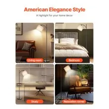 VEVOR Floor Lamp Dimmable Color Temperature Living Room Lamp with Remote Control