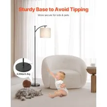 VEVOR Floor Lamp Dimmable Color Temperature Living Room Lamp with Remote Control