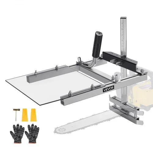 VEVOR Chainsaw Mill, Portable Sawmill Fits 41-51 cm Planking Milling Bar, Lumber Cross Cutting Guide Chain Saw with Shield, 0.2-11.81 in Cutting Thickness, Timber Chainsaw Mill Kit for Woodworkers