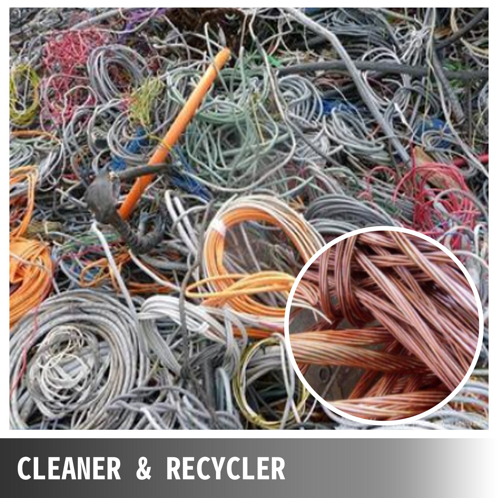 VEVOR Hand-Operated Scrap Wire Stripper, 1.5-20mm Range, Crafted from Sturdy Aluminum Alloy, Ideal for Copper Cable Peeling, Features a Manual Crank for Wire Recycling