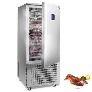 VEVOR Commercial Blast Freezer, 370 L / 13.1 Cu.ft Blast Chiller with 15 Trays, Blast Chiller Freezer Chest with 4 Freezing Modes, Stainless Steel Food Blast Freezer with Casters for Restaurant, Seafood | VEVOR US
