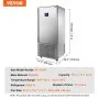 VEVOR Commercial Blast Freezer, 370 L / 13.1 Cu.ft Blast Chiller with 15 Trays, Blast Chiller Freezer Chest with 4 Freezing Modes, Stainless Steel Food Blast Freezer with Casters for Restaurant, Seafood