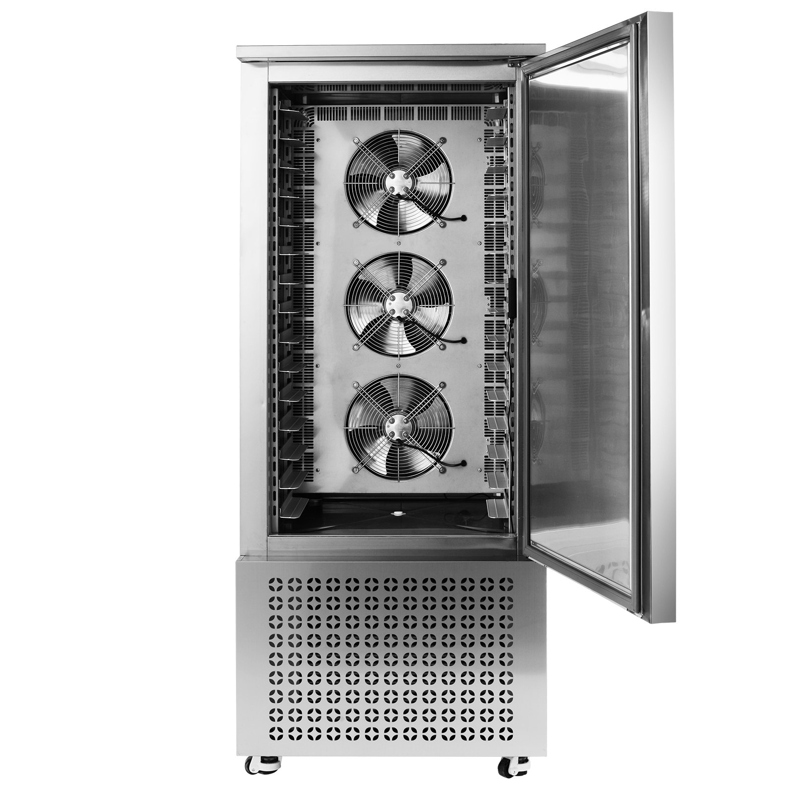 VEVOR Commercial Blast Freezer, 370 L / 13.1 Cu.ft Blast Chiller with 15 Trays, Blast Chiller Freezer Chest with 4 Freezing Modes, Stainless Steel Food Blast Freezer with Casters for Restaurant, Seafood