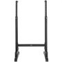 black VEVOR dip bar with adjustable height and sturdy base for fitness and strength training exercises.