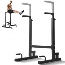 VEVOR Dip Bar, kapacita 500 lb, Stanice pro těžký trénink s nastavitelnou výškou, Stabilizátor pro fitness cvičení Dip Bar Stabilizátor Parallette Push Up Stojan, paralelní tyče pro silový trénink Domácí posilovna