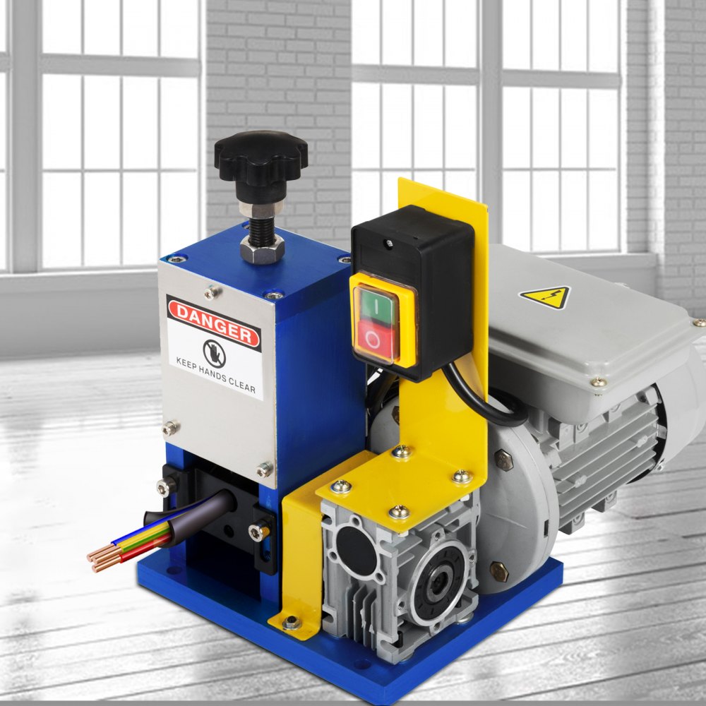 VEVOR Automatic Electric Wire Stripping Machine 0.05\"-0.98\",Portable Dark Blue Wire Stripper, Wire Stripping Machine Tool for Scrap Copper Recycling (Dark Blue)